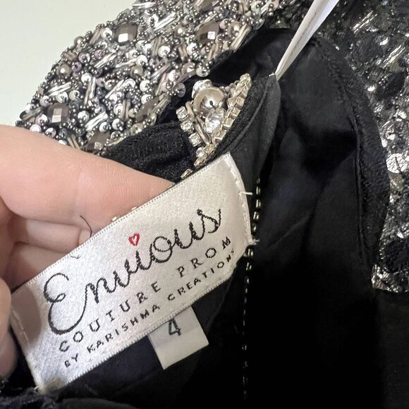 Envious Couture Prom By Karishma Style 17165 Size‎ 4 Black - Picture 4 of 7